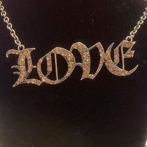 Gold Love Pendant Necklace